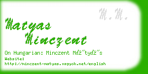 matyas minczent business card